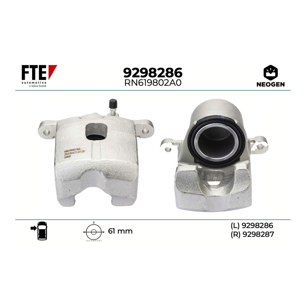 Супорт гальма TOYOTA RAV 4 II (_A2_) 2.0 2000.05-2005.11 FTE (9298286) FTE фото 3