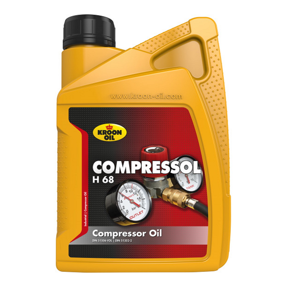 Олива компресорна Compressol H68 1л COMPRESSOL H68 12*1 LT/ПОРШНЕВЫХ ВОЗДУШНЫХ КОМПРЕССОРОВ KROON OIL (02218) Kroon Oil фото 3