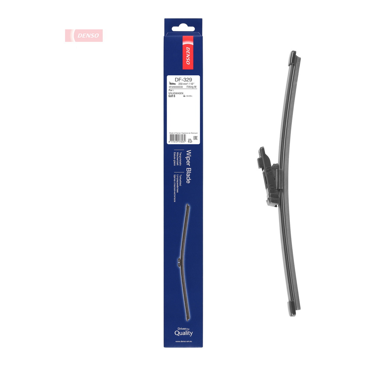 Щітка склоочисника БЕЗКАРКАСНИЙ / 250 MM / VW GOLF VIII (CD1) 2020 -> DENSO (DF-329) Denso фото 6