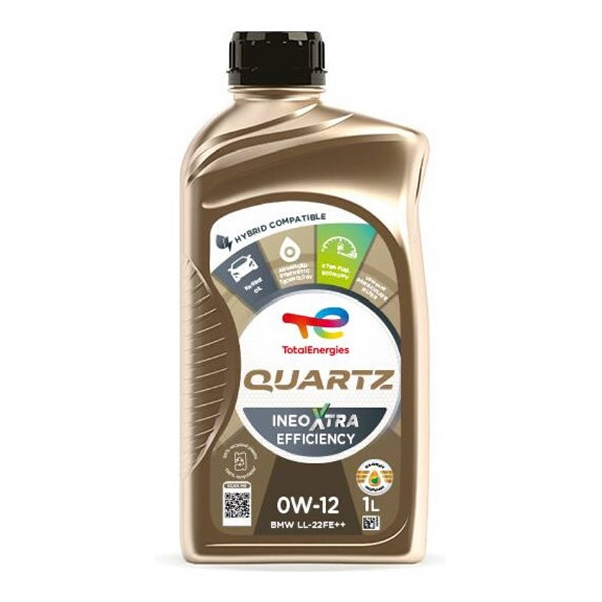 Масло моторное QUARTZ INEO XTRA EFFICIENCY 0W-12 1л QUARTZ INEO XTRA EFFICIENCY 0W12 12X1L TOTAL (0W12 QIX E 1L) Total фото 3