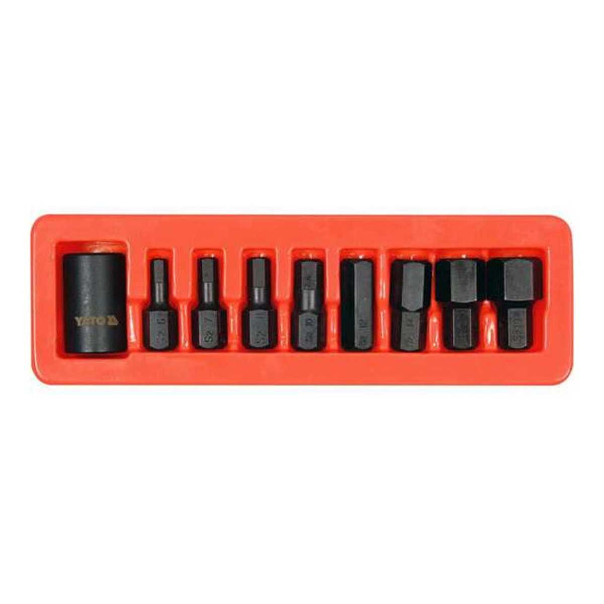 Набір ударних біт HEX шестигранників + головка 1/2" 9 пр., розміри YATO (YT-10662) Yato фото 3