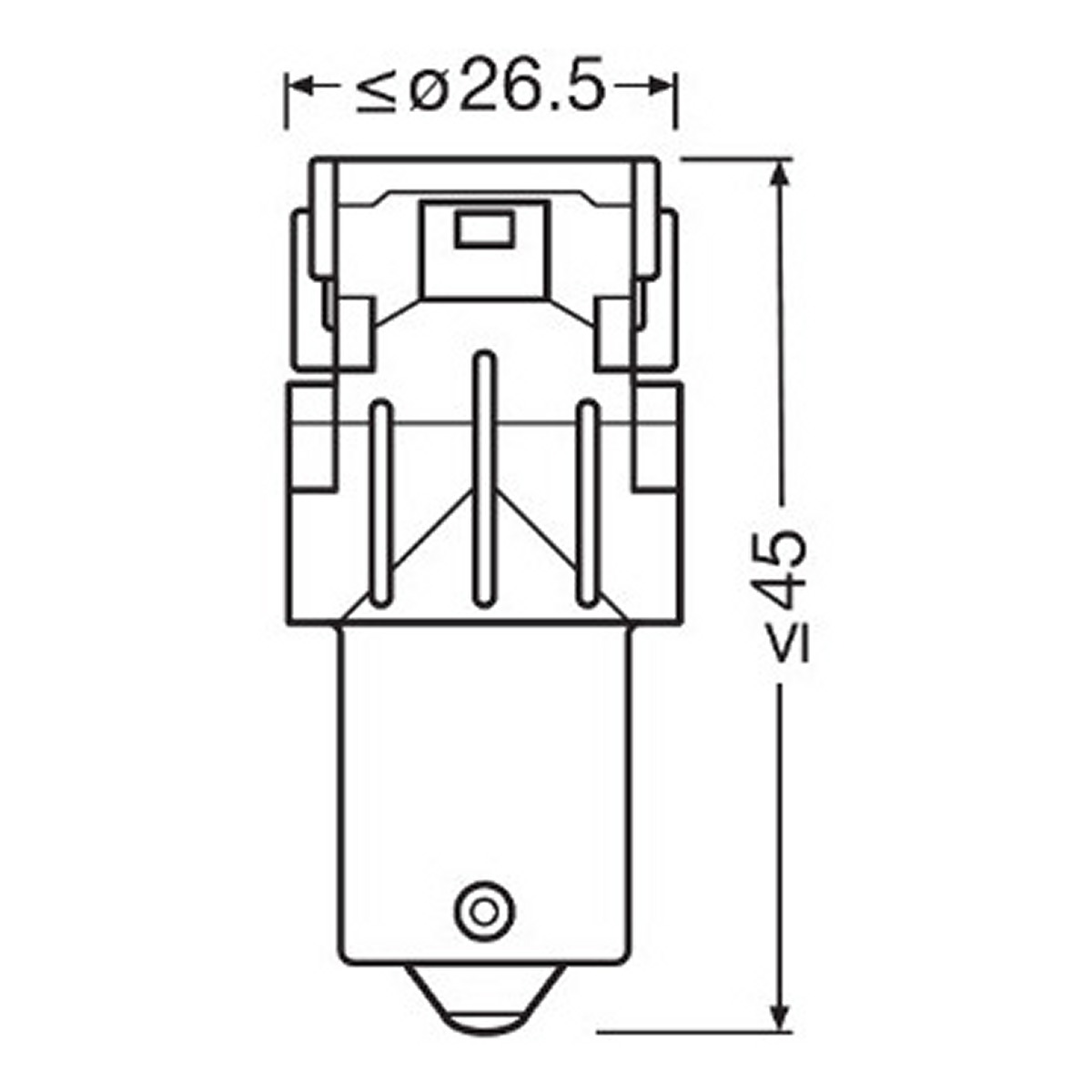 Автолампа світлодіодна P21W LED 12V 1.4W BA15S / LEDRIVING® SL / RED - ЧЕРВОНИЙ / 2 ШТ. OSRAM (7506DRP-02B) osram фото 6