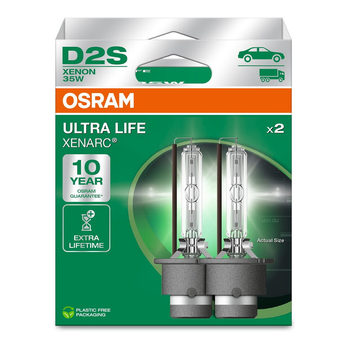 Автолампа ксенонова D2S 85V 35W 4300K P32D-2 / XENARC® ULTRA LIFE - В 4 РАЗИ ЗБІЛЬШЕН OSRAM (66240ULT-2HB) osram фото 3