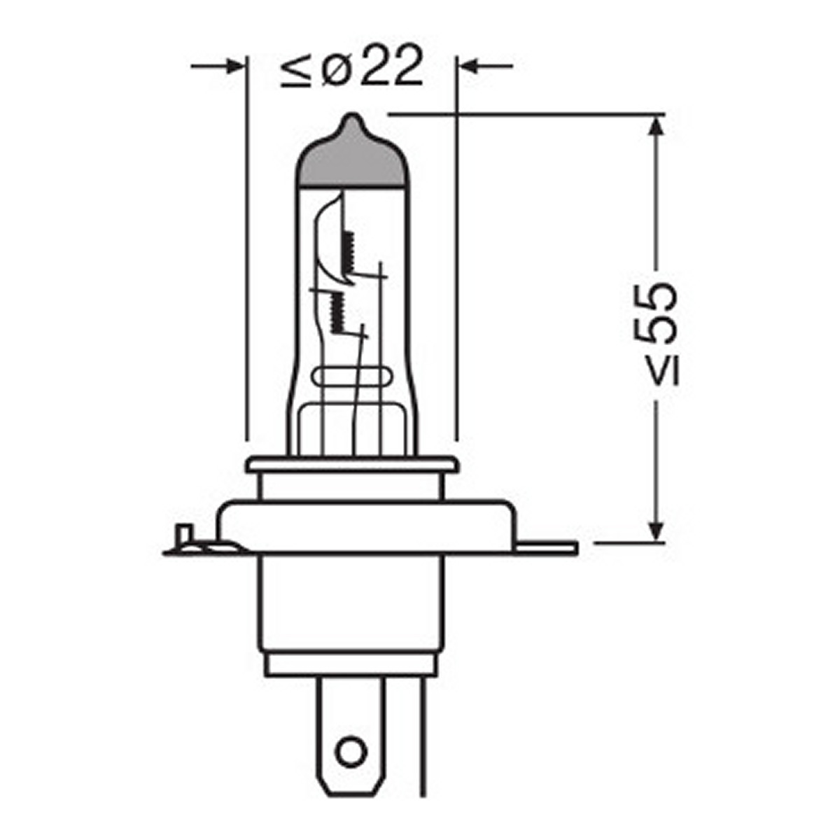 Автолампа галогенова 60/55W H4 12V 60/55W P43T / ULTRA LIFE - В 4 РАЗИ ЗБІЛЬШЕНО СТРОК СЛУЖБИ OSRAM (64193ULT-1BL) osram фото 8