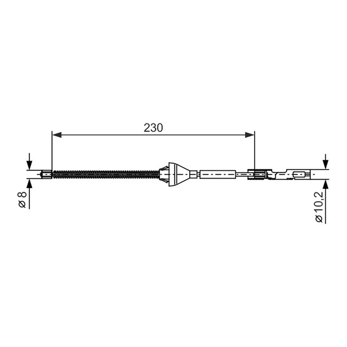 Трос ручного гальма ЗЗАДУ / FORD FOCUS III ЛІФТБЕК 2 2013.10 - 2020.02 2.0 XQDA BOSCH (1 987 482 370) Bosch фото 3