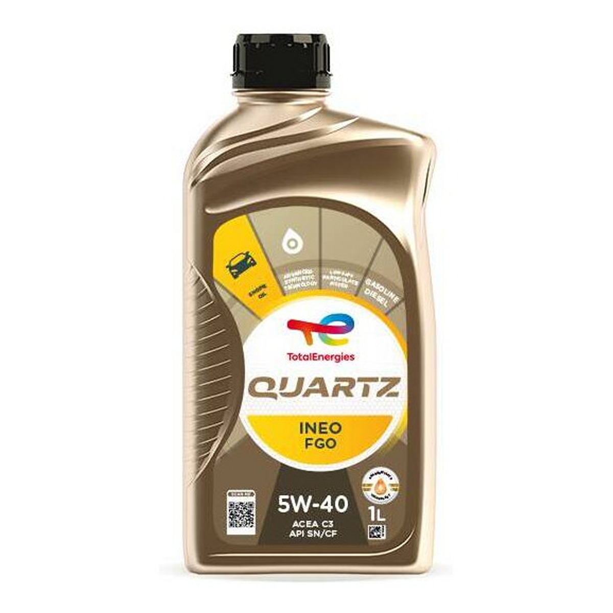 Олива моторна QUARTZ INEO FGO 5W-40 1 л QUARTZ INEO FGO 5W40 12X1L TOTAL (5W40 QI FGO 1L) Total фото 3