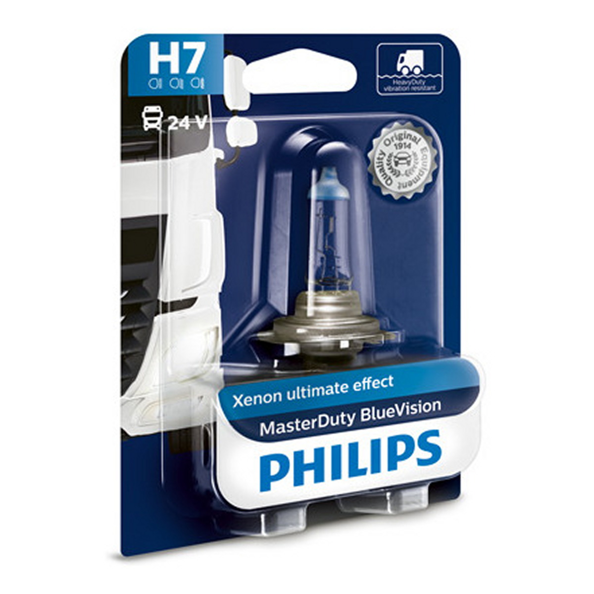Автолампа галогенова 70W H7 24V 70W PX26D / MASTERDUTY BLUEVISION - СТРОК СЛУЖБИ ЗБІЛЬШЕНО PHILIPS (13972MDBVB1) Philips фото 3
