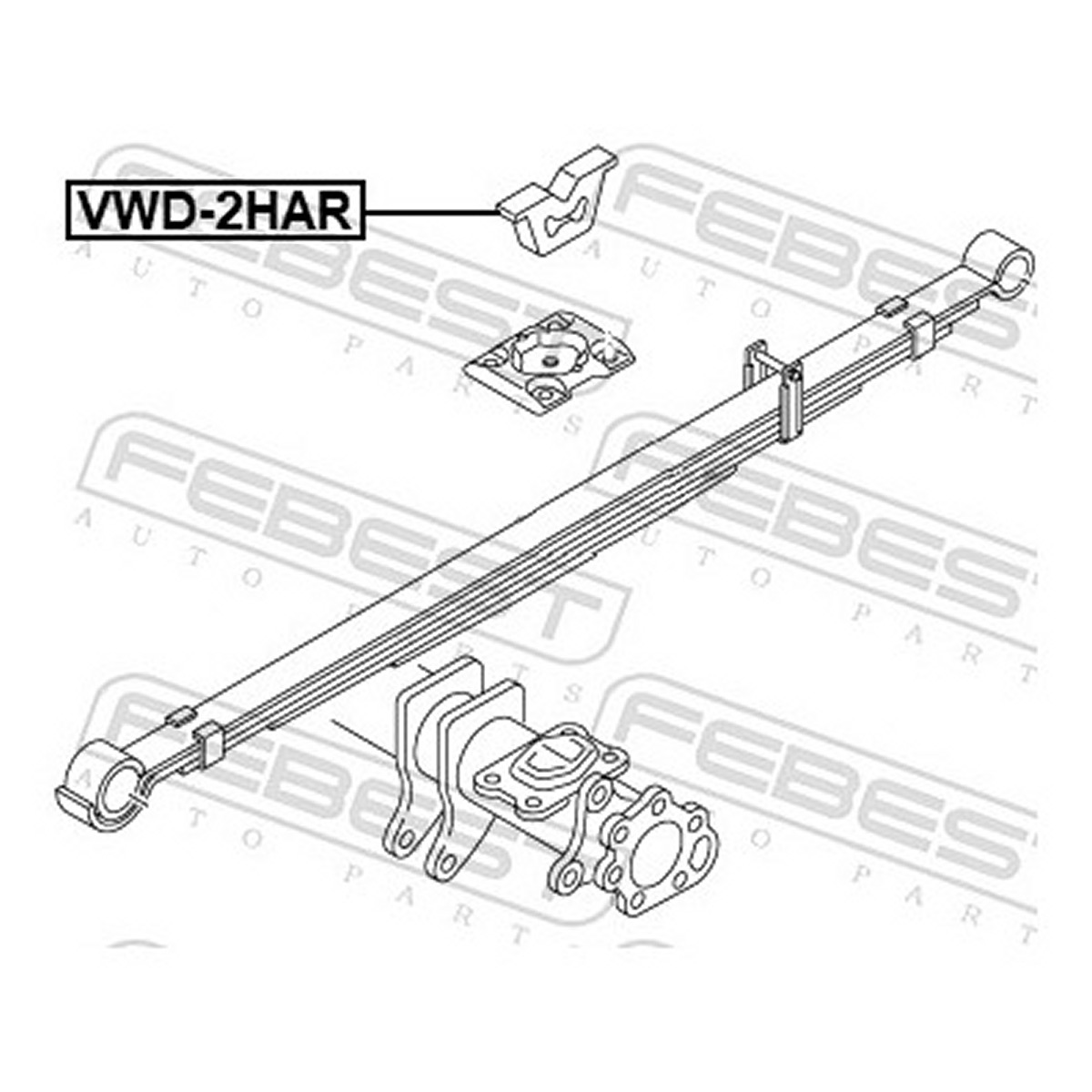 Відбійник гумовий VOLKSWAGEN AMAROK 2010-2016 VAG (2H0511155B) VAG фото 3