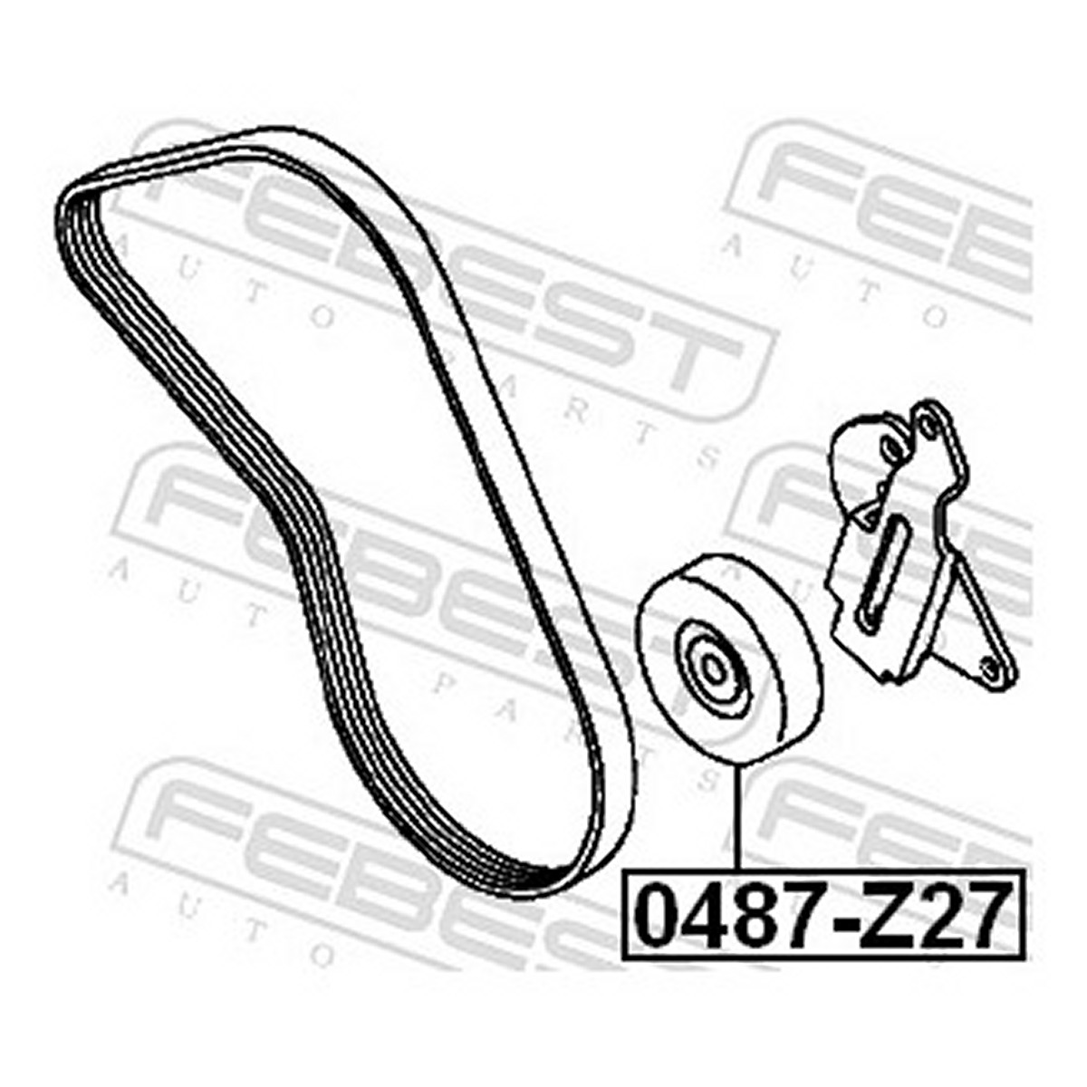 Ролик модуля натягувача ременя MITSUBISHI COLT Z21A/Z22A/Z23A/Z24A/Z25A/Z26A/Z27A/Z28A 2002-2012 FEBEST (0487-Z27) Febest фото 3