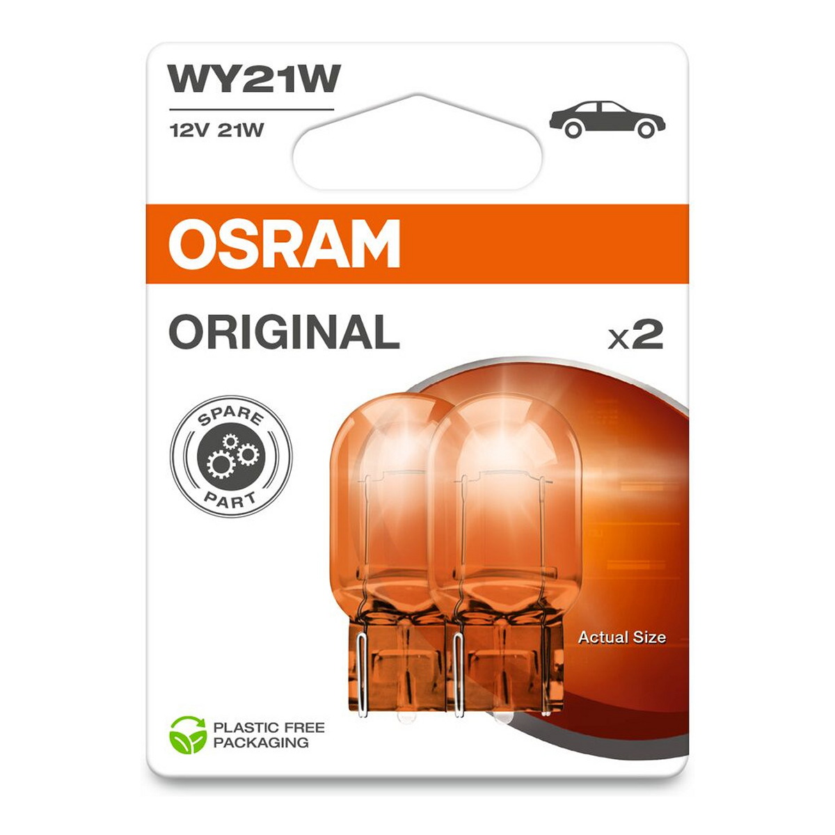 Автолампа 21W WY21W 12V 21W WX3X16D/ORIGINAL LINE/2ШТ. BLISTER OSRAM (7504-2BL) osram фото 6