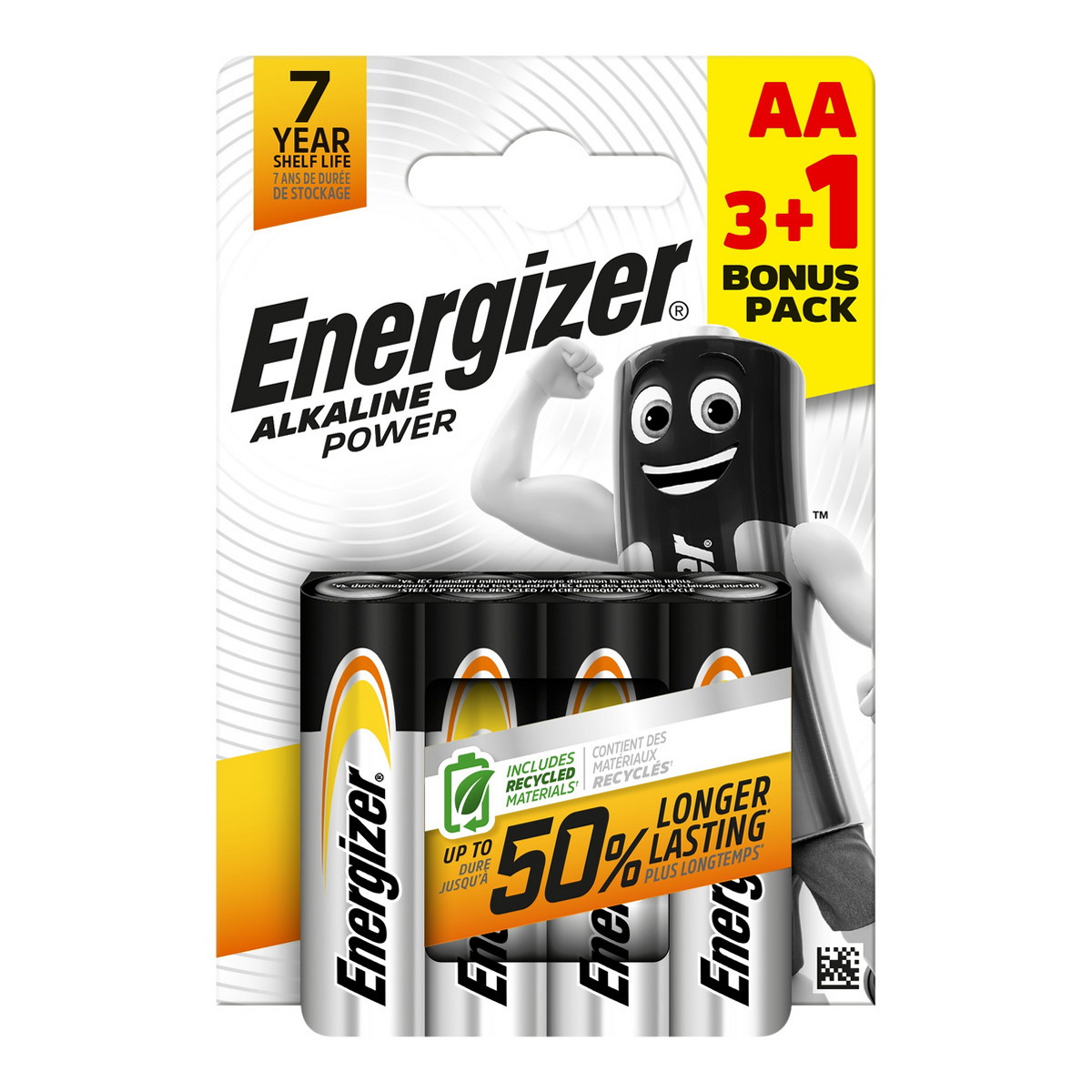 Батарейка LR6 AA - ENERGIZER ALKALINE POWER 1.5V 3+1 / 4 шт. бліс (LR6AP31) Energizer фото 3