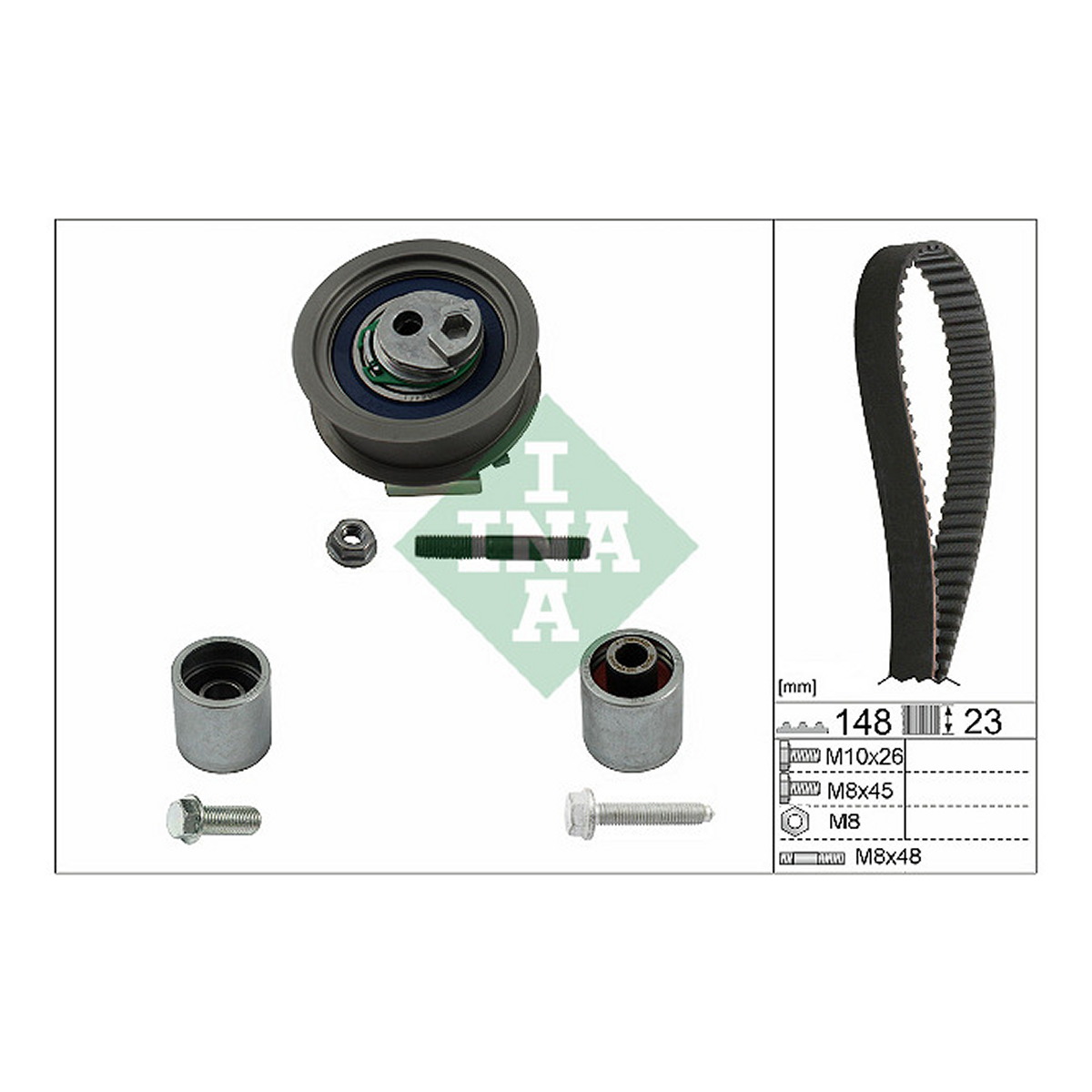 Комплект ГРМ Audi A3/A4/A6/ Skoda Octavia II/ VW Golf V-VI/Passat B6/Touran 2.0 FSI 04- Schaeffler INA фото 5