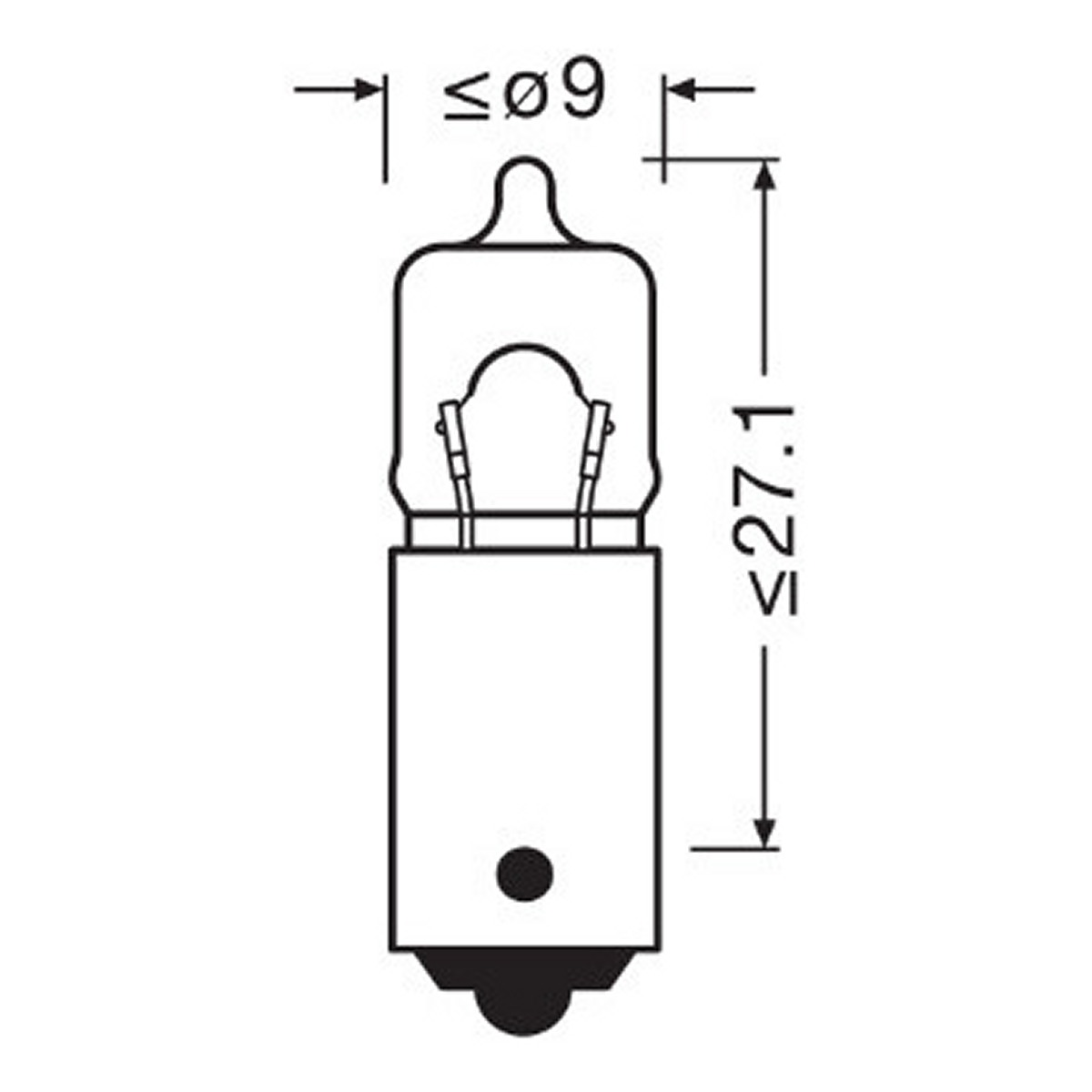 Автолампа 5W H5W 12V 5W BA9S/КРАТН. Х10 OSRAM (64111) osram фото 3