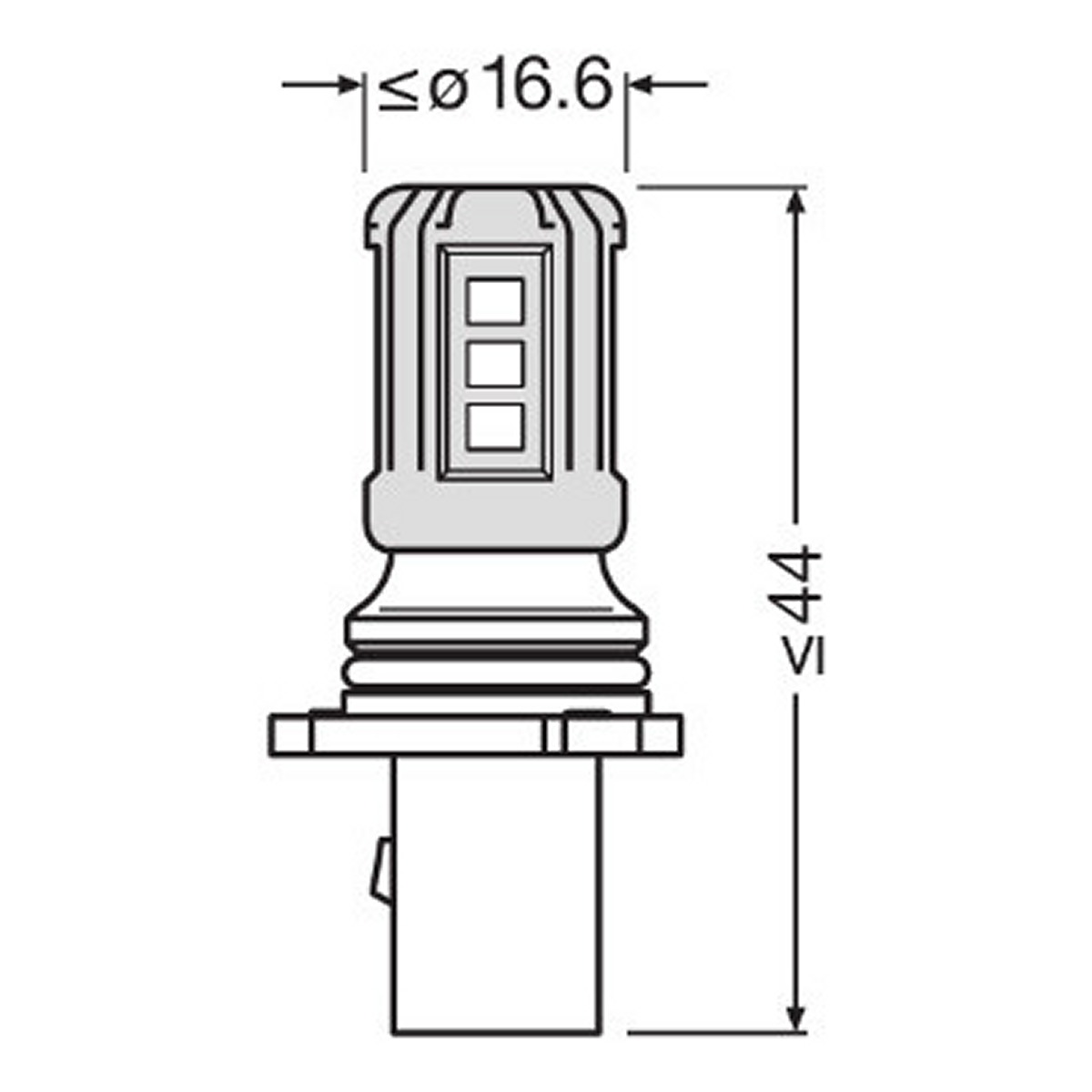 Автолампа світлодіодна P13W LED 12V 1.8W 6000K PG18,5D-1 / LEDRIVING® SL / COOL WHITE - OSRAM (828DWP) osram фото 3