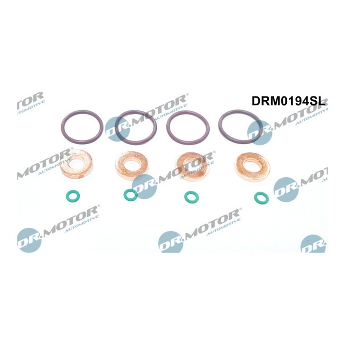 Комплект прокладок з різних матеріалів HONDA WITH O-RING (4PSC) FOR INJECTOR - ACCORD VII 2.2I -CTDI, CI DR MOTOR (DRM0194SL) DR.motor фото 3