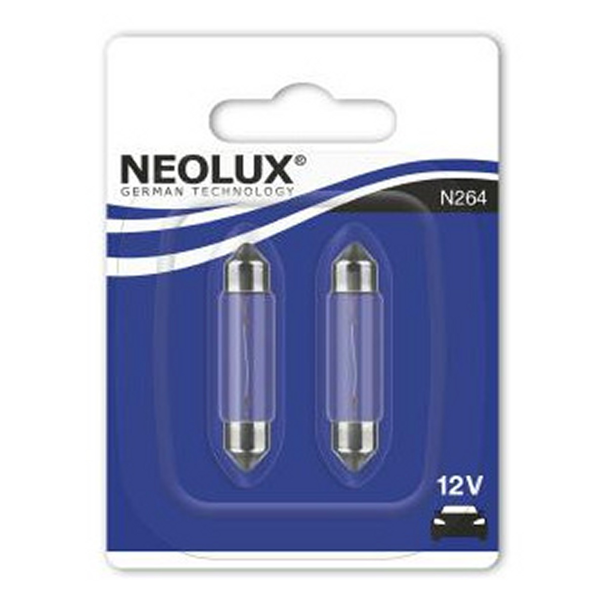Автолампа 10W C10W 12V 10W 41MM SV8,5-8/2ШТ. BLISTER NEOLUX (N264-02B) Neolux фото 3
