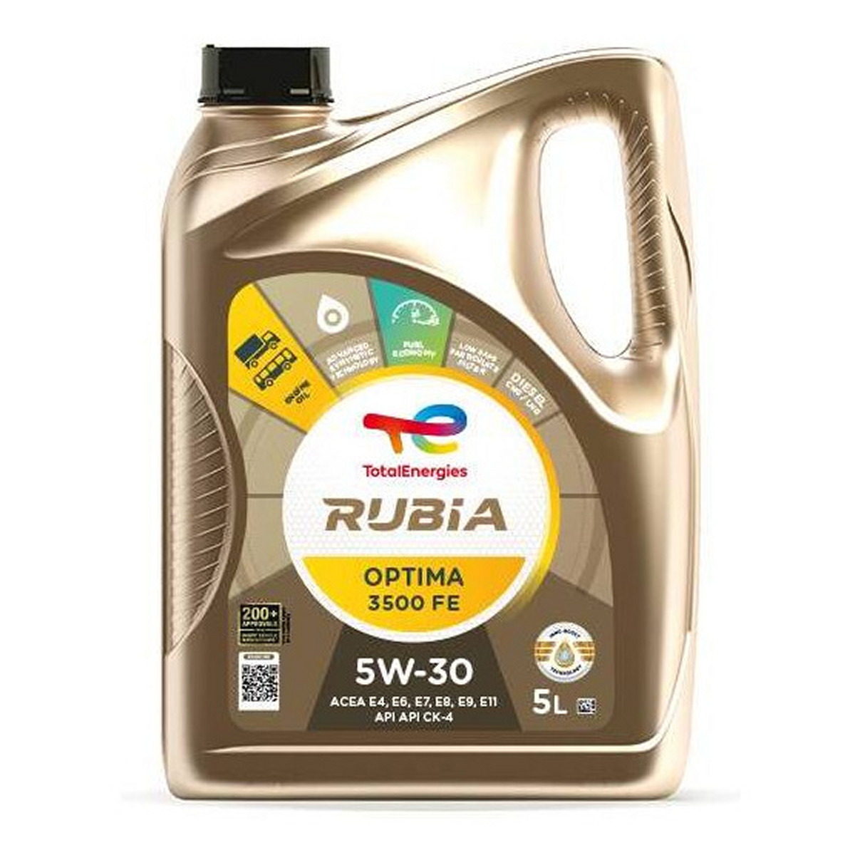 Олива моторні RUBIA OPTIMA 3500 FE 5W-30 5 л RUBIA OPTIMA 3500 FE 5W30 20L TOTAL Total фото 3