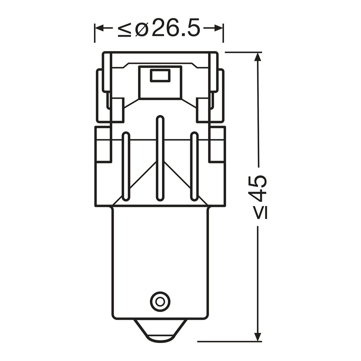 Автолампа світлодіодна P21W LED 12V 1.4W 6000K BA15S / LEDRIVING® SL / COOL WHITE - ХОЛО OSRAM (7506DWP-2BL) osram фото 7