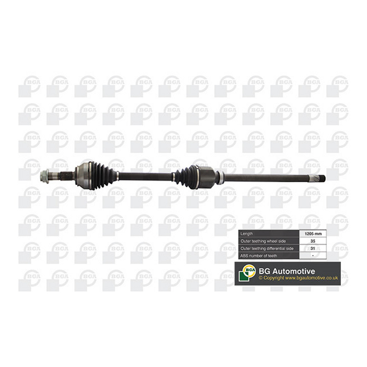 Піввісь CITROEN RELAY/JUMPER 2011- BGA (DS6738R) BGA фото 3