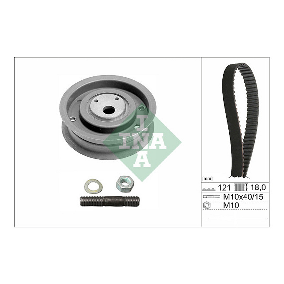 Комплект ГРМ VW Caddy I-II/T4/LT 40-45/Golf I-III/Passat B1-B4 1.6-2.0 91-01 Schaeffler INA фото 6