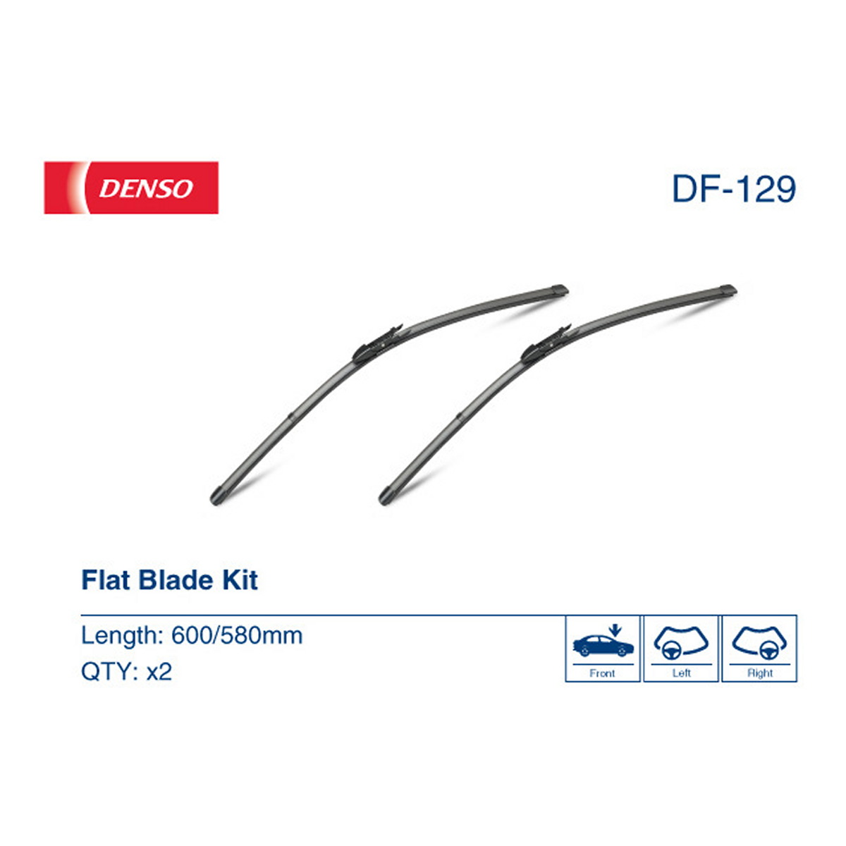 Щітка склоочисника К-Т БЕЗКАРКАСНИЙ 600+580 DENSO (DF-129) Denso фото 10