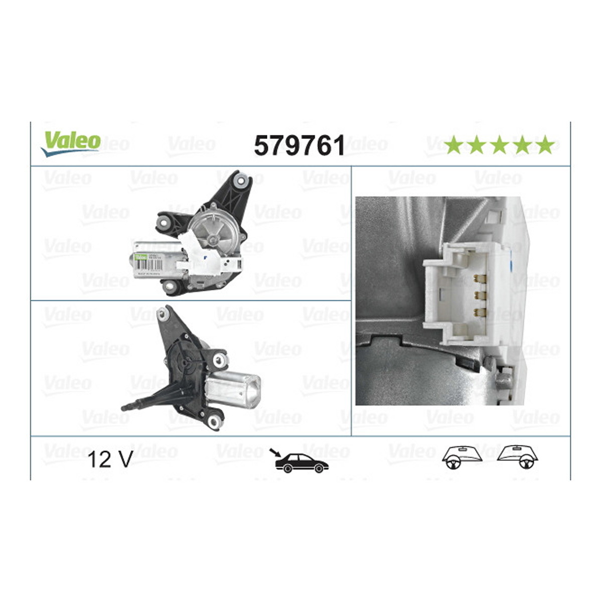 Двигун склоочисника Valeo / RENAULT LAGUNA II GRANDTOUR (KG0/1_) 2001.03 — 2007.12 (579761) Valeo фото 3
