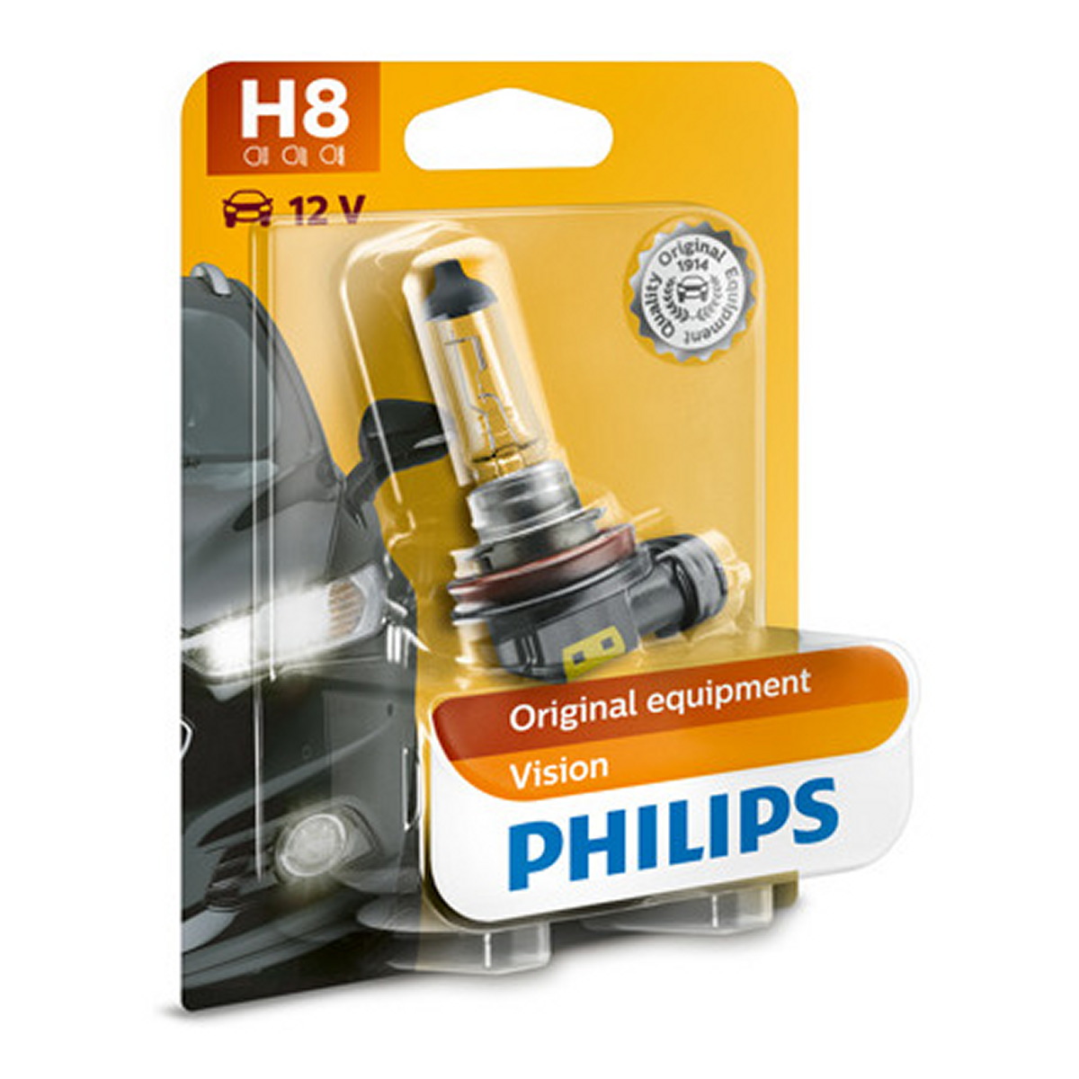 Автолампа галогенова 35W H8 12V 35W PGJ19-1/STANDARD/1ШТ. BLISTER PHILIPS (12360B1) Philips фото 3