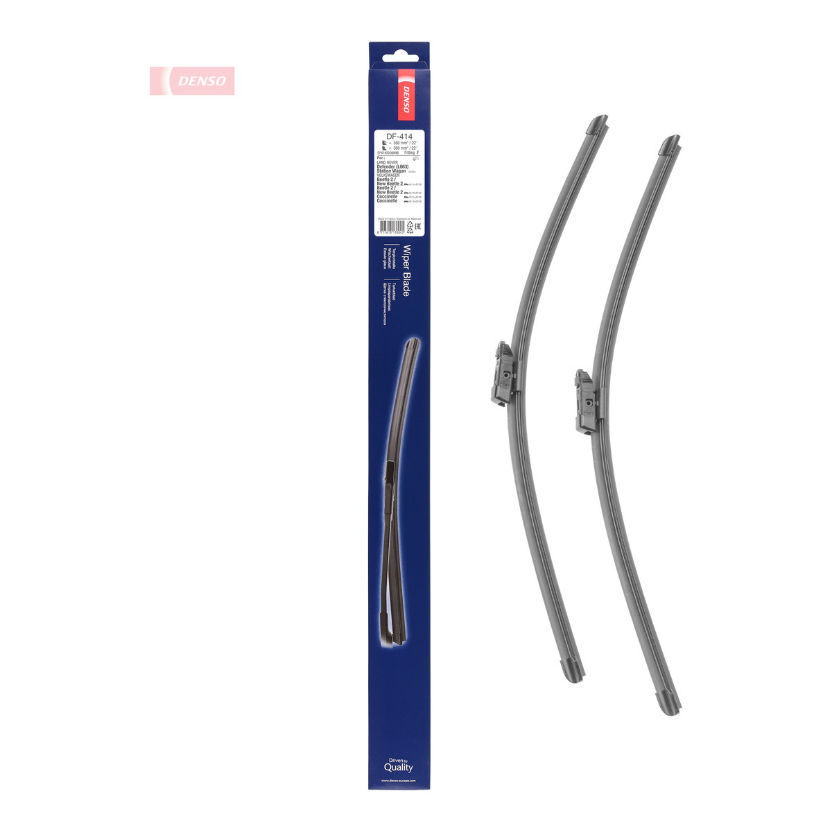 Щітка склоочисника К-Т БЕЗКАРКАСНИЙ / 550/550 MM / LHD / LAND ROVER DEFENDER (19-) 0 DENSO (DF-414) Denso фото 8