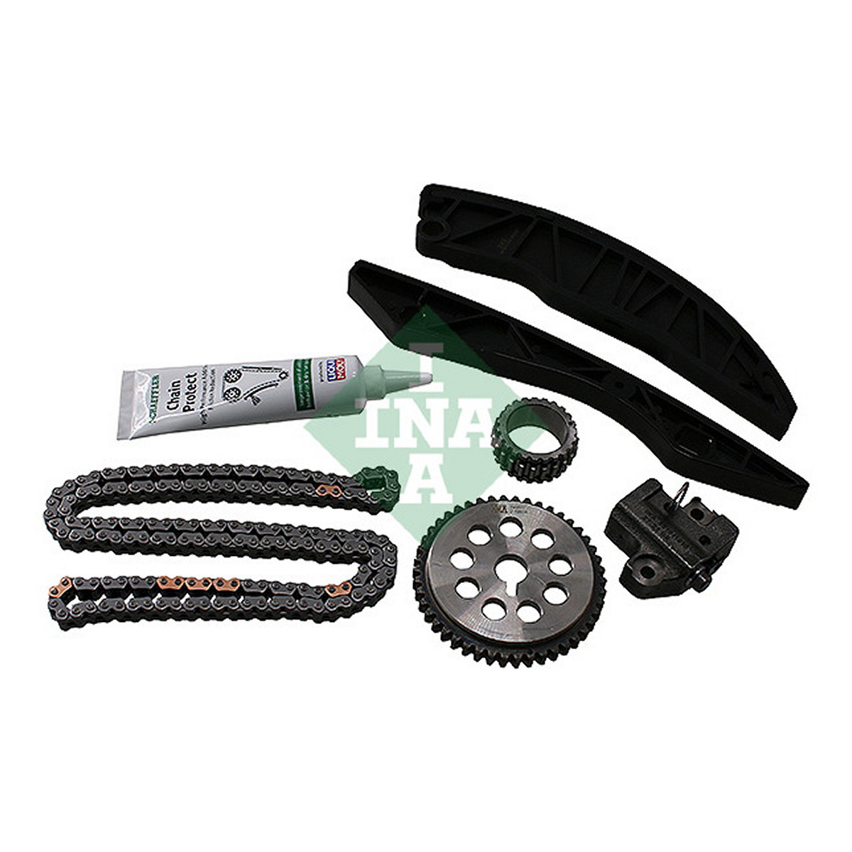 Комплект ланцюга ГРМ Hyundai i20/i30/ix20 1.4/1.6 07-/ KIA Rio/Soul 1.4/1.6 11- (ланцюг INA) Schaeffler INA фото 11