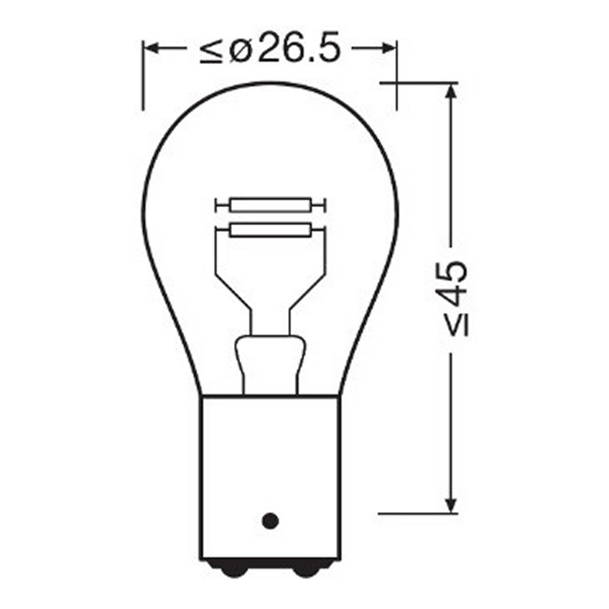 Автолампа 21/5W P21/5W 12V 21/5W BAY15D / ULTRA LIFE - В 4 РАЗИ ЗБІЛЬШЕНО СТРОК С OSRAM (7528ULT-2BL) osram фото 8
