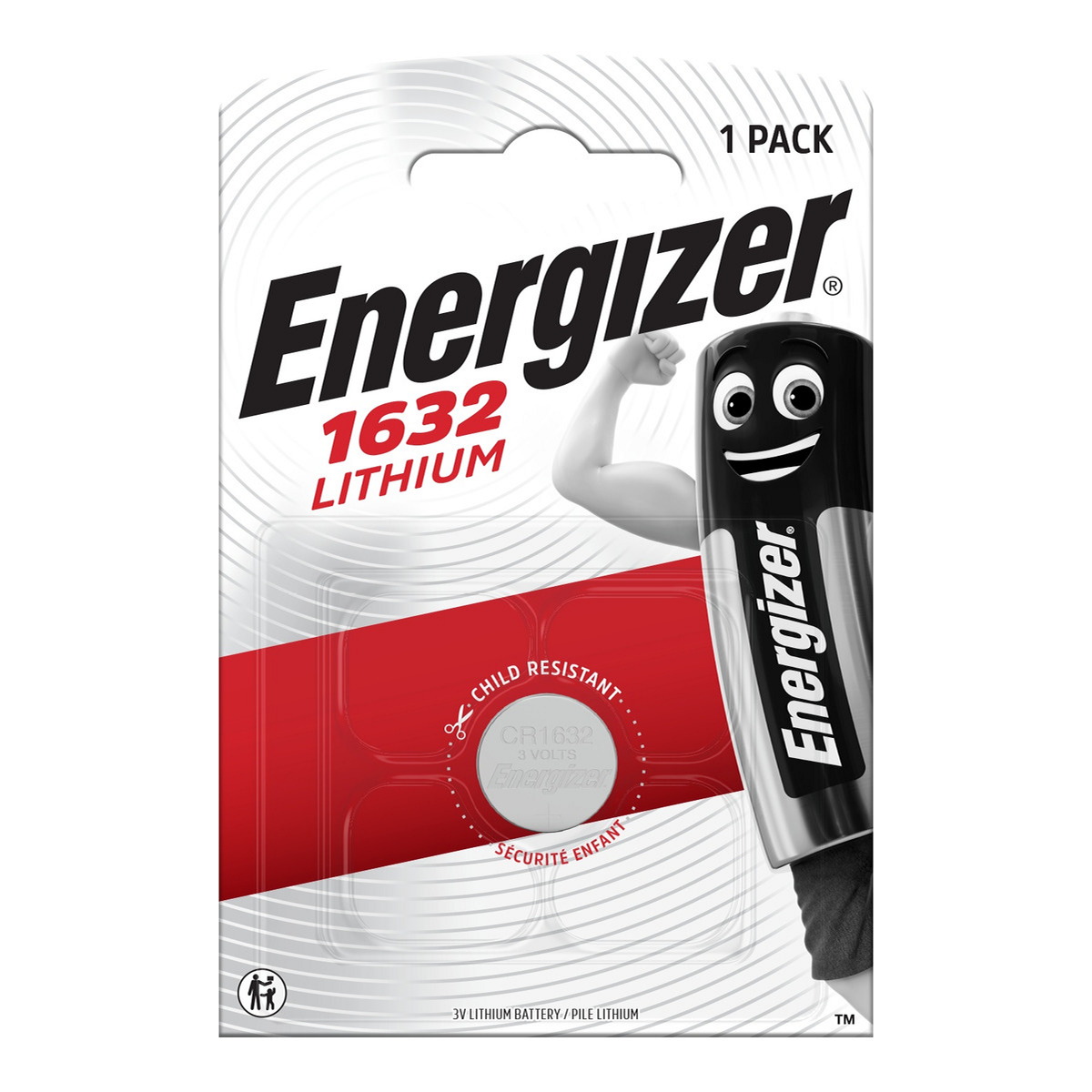 Батарейка CR1632 - 3.0V LITHIUM (16.0 X 3.2)/1 шт. блістер ENERGIZER Energizer фото 3