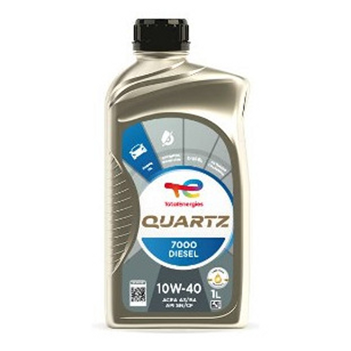Олива моторна QUARTZ DIESEL 7000 10W-40 1 л QUARTZ D 7000 10W40 (SN) 12X1L TOTAL (10W40 Q 7000D 1L) Total фото 3