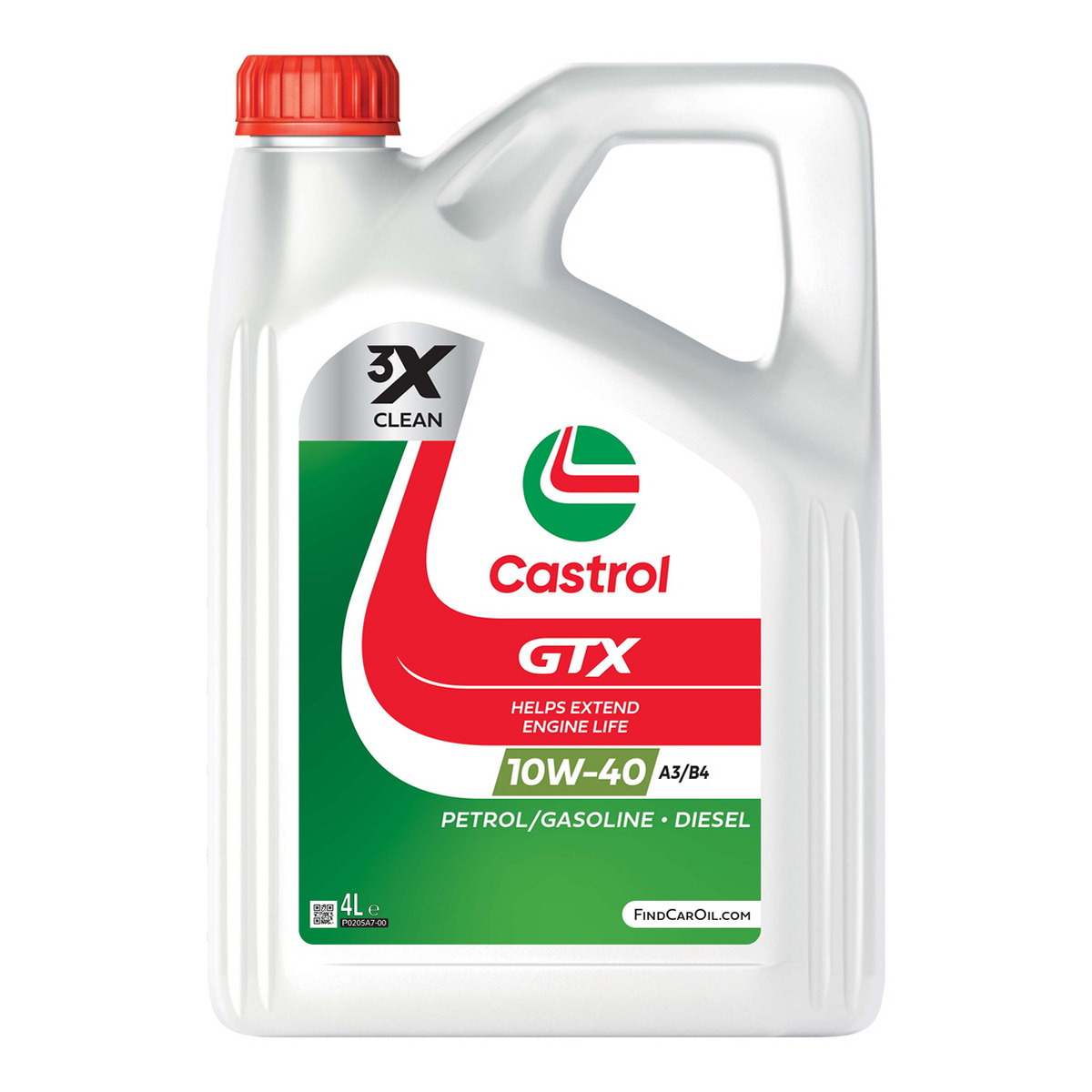 Олива моторна GTX 10W-40 4л GTX 10W40 A3/B4 4Х4L CASTROL (10W40 GTX A3B4 4L) Castrol фото 3