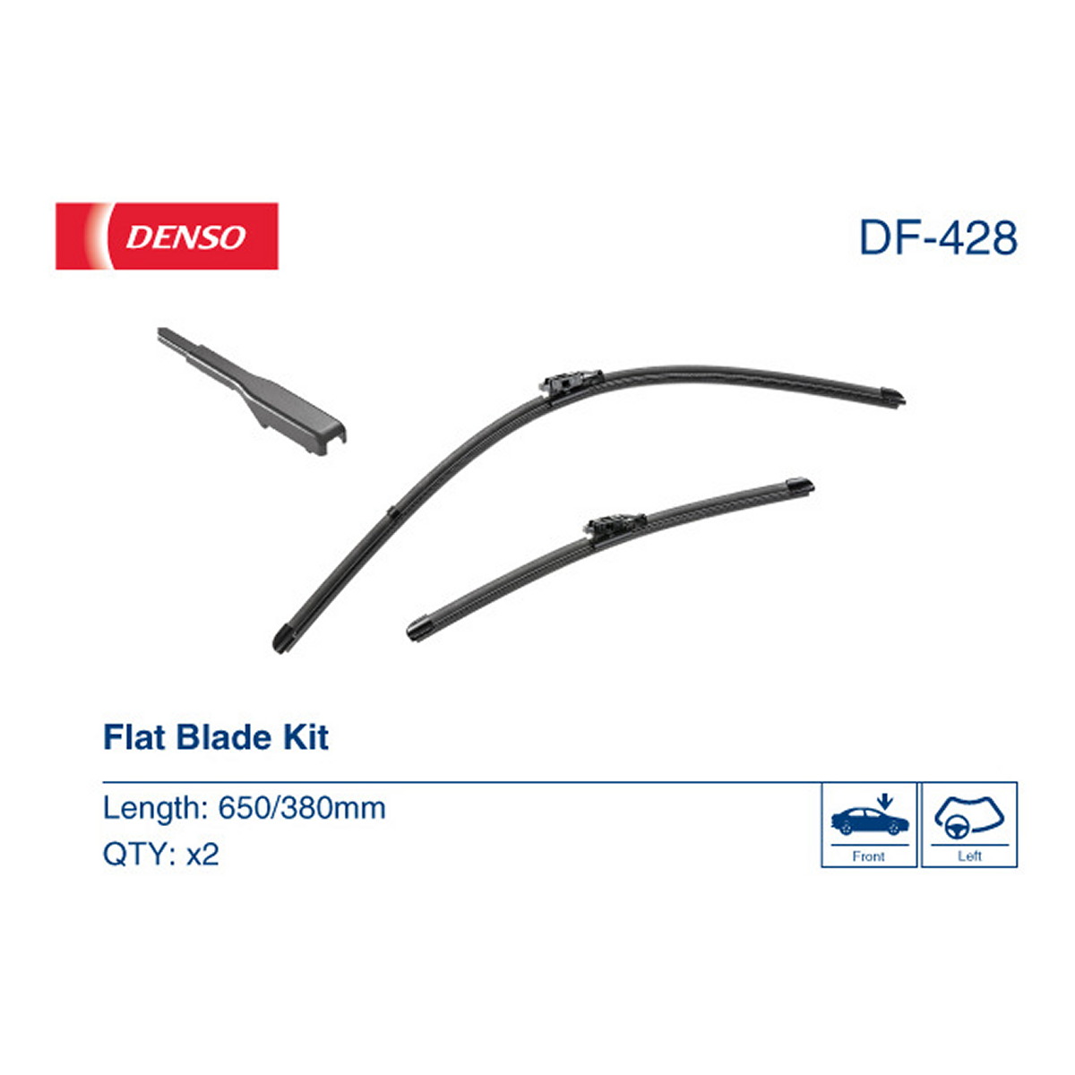 Щітка склоочисника К-Т БЕЗКАРКАСНИЙ / 650/380 MM / LHD / RENAULT CAPTUR I (J5_, H5_) DENSO (DF-428) Denso фото 8