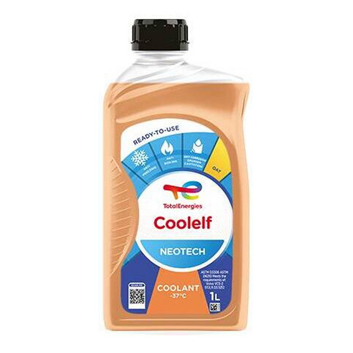 Рідина охолоджувальна готова до використання жовтогаряча COOLELF NEO TOTAL (COOL NEO -37 1L) Total фото 3