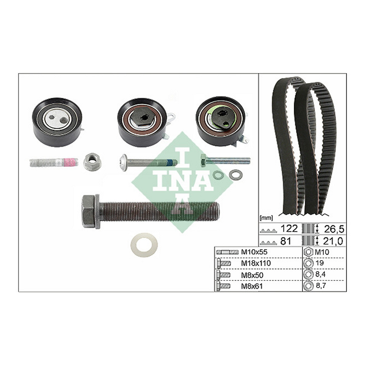 Комплект ГРМ + ПНВТ VW LT 2.5SDI 55kw 96-/VW T4 2.5TDI/Syncro, 65/75/111kw 95- Schaeffler INA фото 11