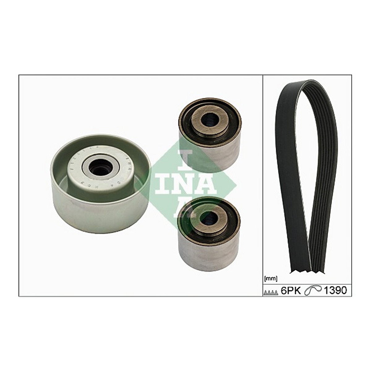 Комплект ременя генератора Citroen Jumpy/Peugeot Expert 1.9D 98-06 (6PK1390) Schaeffler INA фото 11