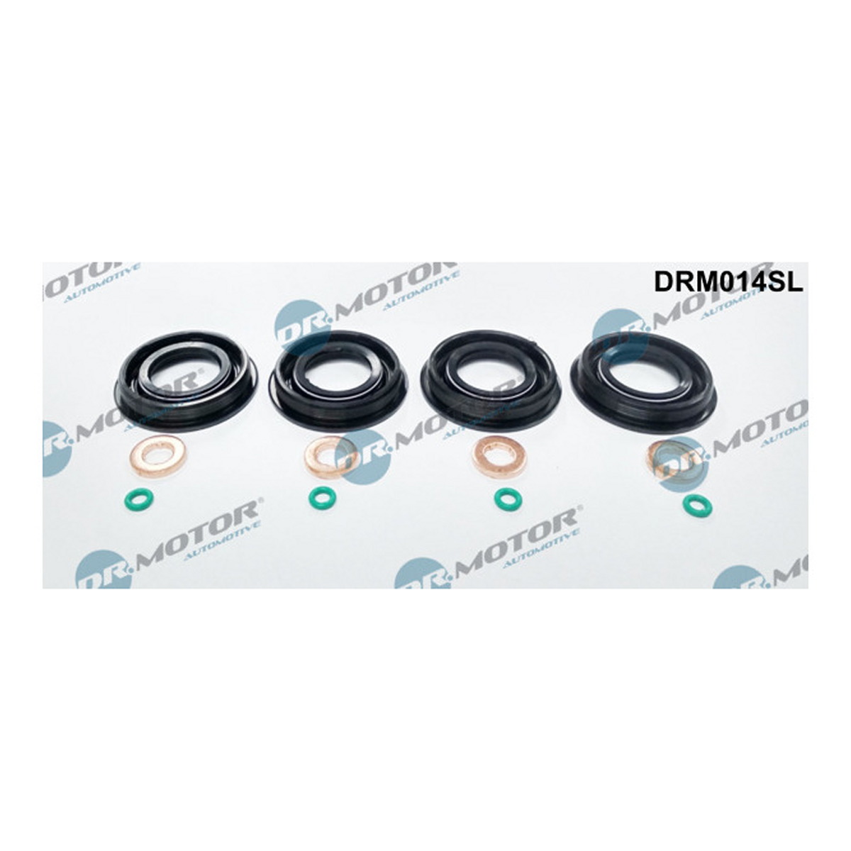 Комплект ущільнювачів з різних матеріалів FORD SEALING SET FOR ENGINE - TRANSIT 2,2,2,4;3,2TDCI 04/2006-->2 DR MOTOR (DRM014SL) DR.motor фото 3
