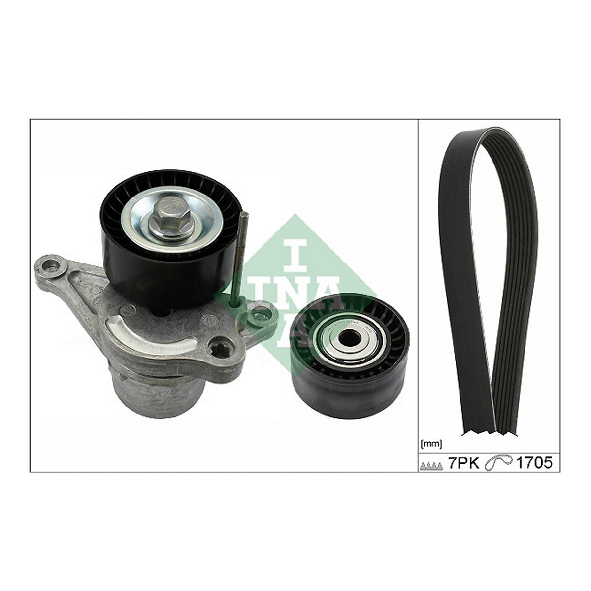 Комплект ремня генератора Renault Megane II 2.0 dCi 05-09 (7PK1705) фото 12
