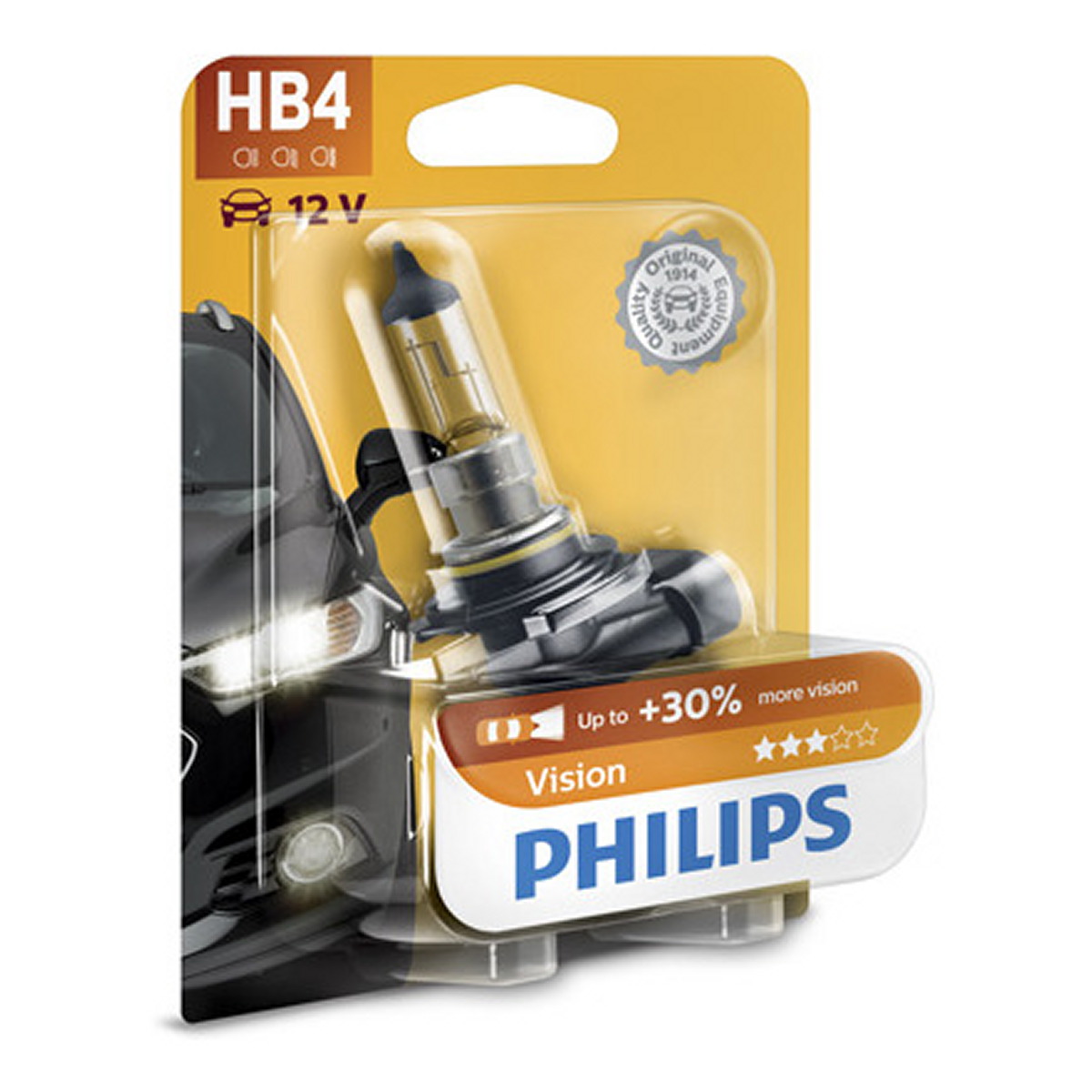Автолампа галогенова 51W HB4 12V 51W P22D / PREMIUM - НА 30% ЗБІЛЬШЕНИЙ СВІТЛОВИЙ ПОТІК / PHILIPS (9006PRB1) Philips фото 3