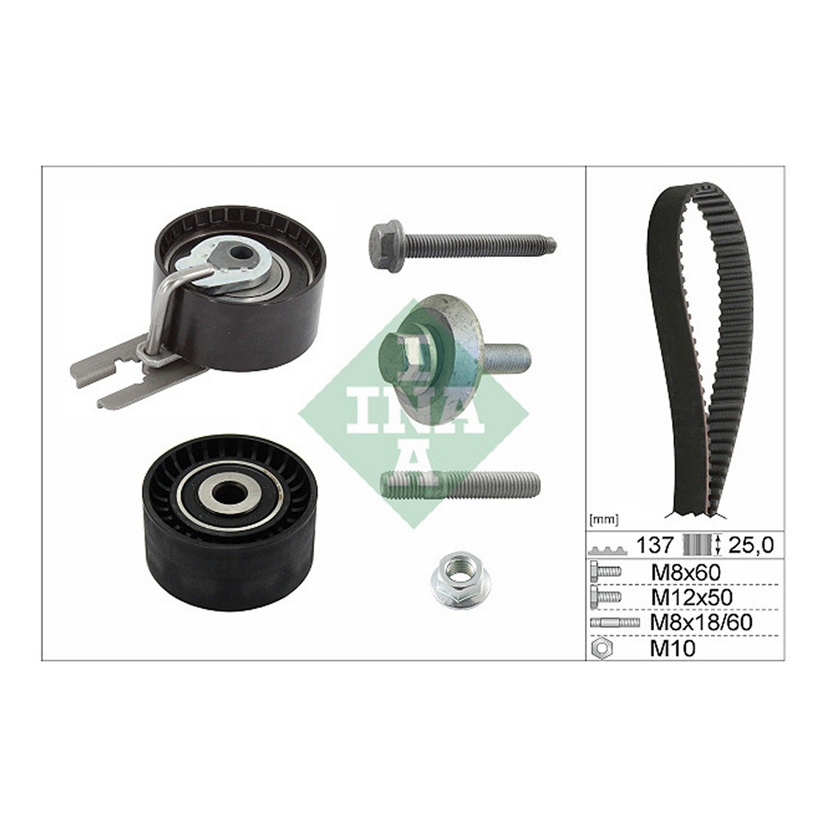 Комплект ГРМ Citroen Berlingo/Peugeot Partner 1.6HDI (z=137) Schaeffler INA фото 11