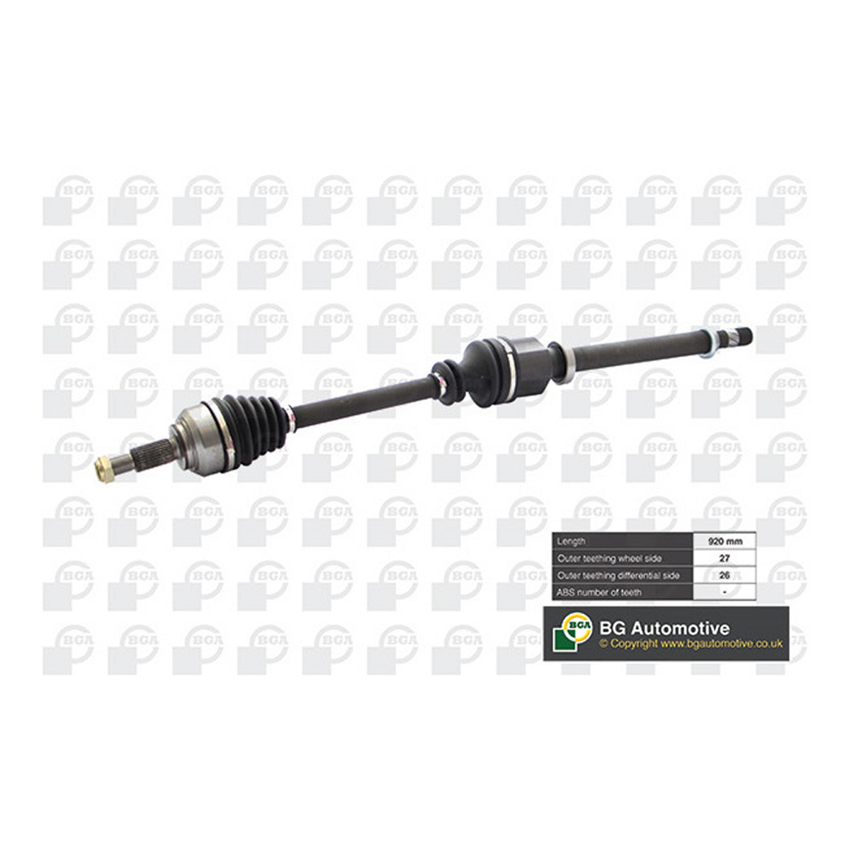 Піввісь RENAULT KANGOO 2011- BGA (DS7354R) BGA фото 3