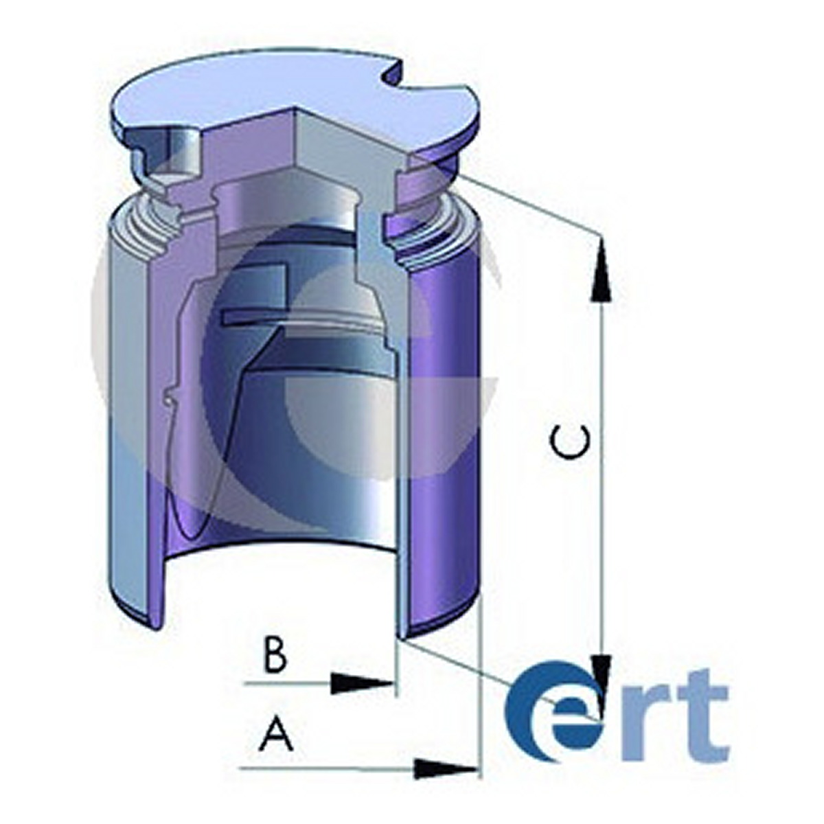 Поршень супорта 1 ШТ TOYOTA COROLLA ЛІФТБЕК (_E15_) 1.6 2006.10- ERT (151181-C) ERT фото 3
