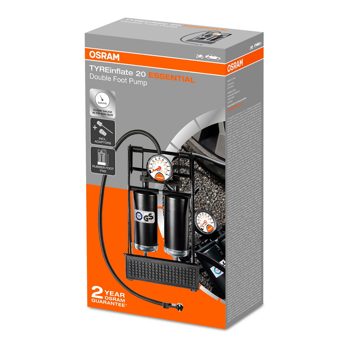 Насос ножний двохпоршневий / максималь OSRAM (OFP20ESN) osram фото 3
