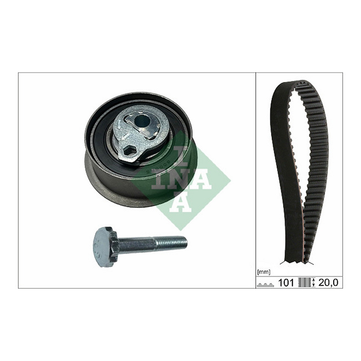 Комплект ГРМ Hyundai i10 I 1.1 LPG, 08-13 (G4HG) Schaeffler INA фото 8