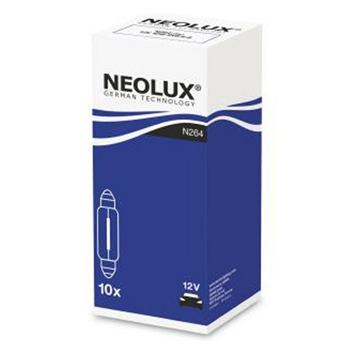 Автолампа 10W C10W 12V 10W 41MM SV8,5-8/КРАТН. X10 NEOLUX (N264) Neolux фото 3
