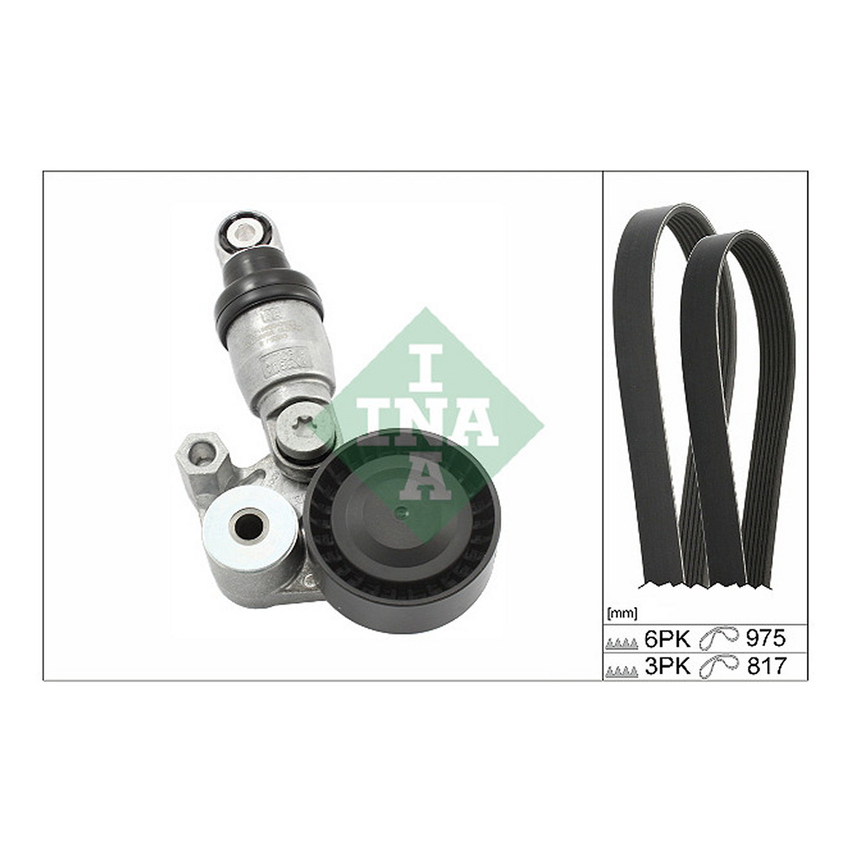 Комплект ременя генератора Mazda 6/CX-5 2.5 12- (3PK817/6PK975) Schaeffler INA фото 11