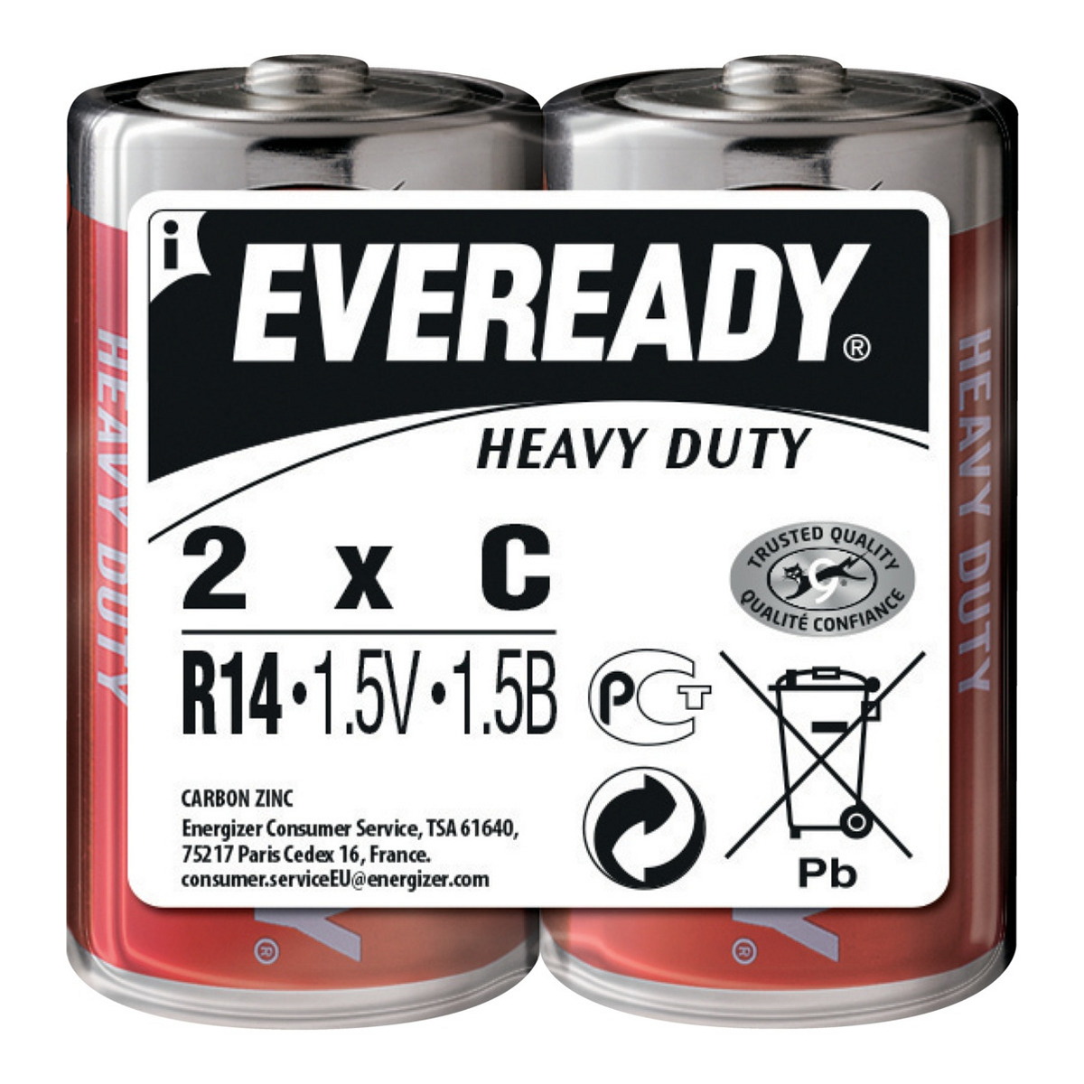 Батарейка LR14 C - EVEREADY HEAVY DUTY 1.5V / 2 шт. блістер / кра ENERGIZER (LR14EVHD) Energizer фото 3
