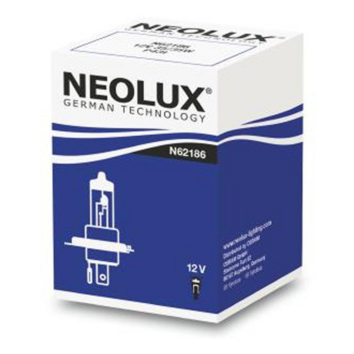Автолампа галогенова 35/35W H4 12V 35/35W 3200K P43T/POWER LIGHT/MOTO NEOLUX (N62186) Neolux фото 3