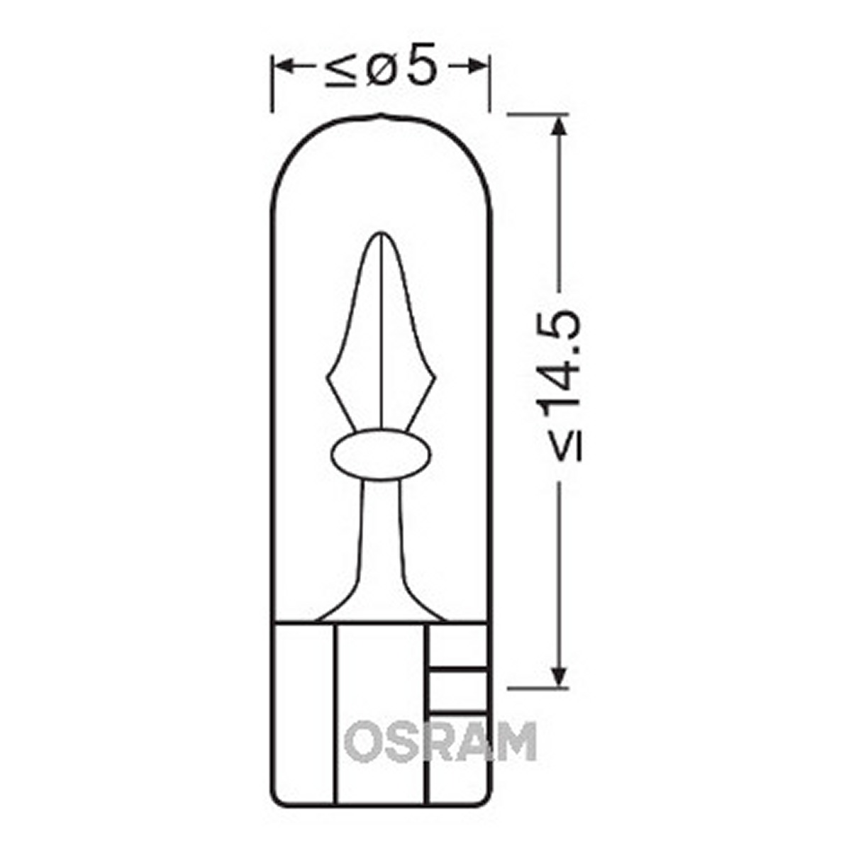 Автолампа 1.2W W1,2W 24V W2X4,6D/КРАТН. X10 OSRAM (2741) osram фото 6